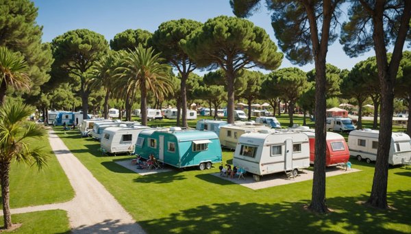 Les espaces verts autour des campings familiaux d'argelès avec le camping le lagon d'argeles